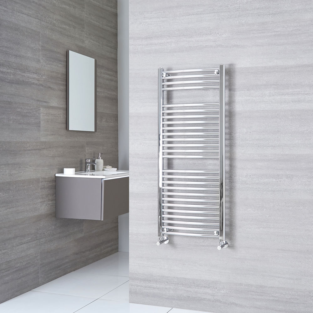 Sterling - Chrome Curved Heated Towel Rail - 1200mm x 500mm