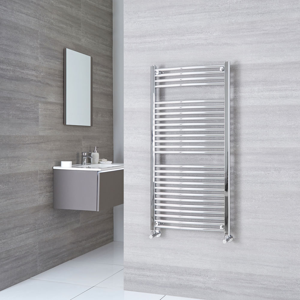 Sterling - Chrome Curved Heated Towel Rail - 1200mm x 600mm