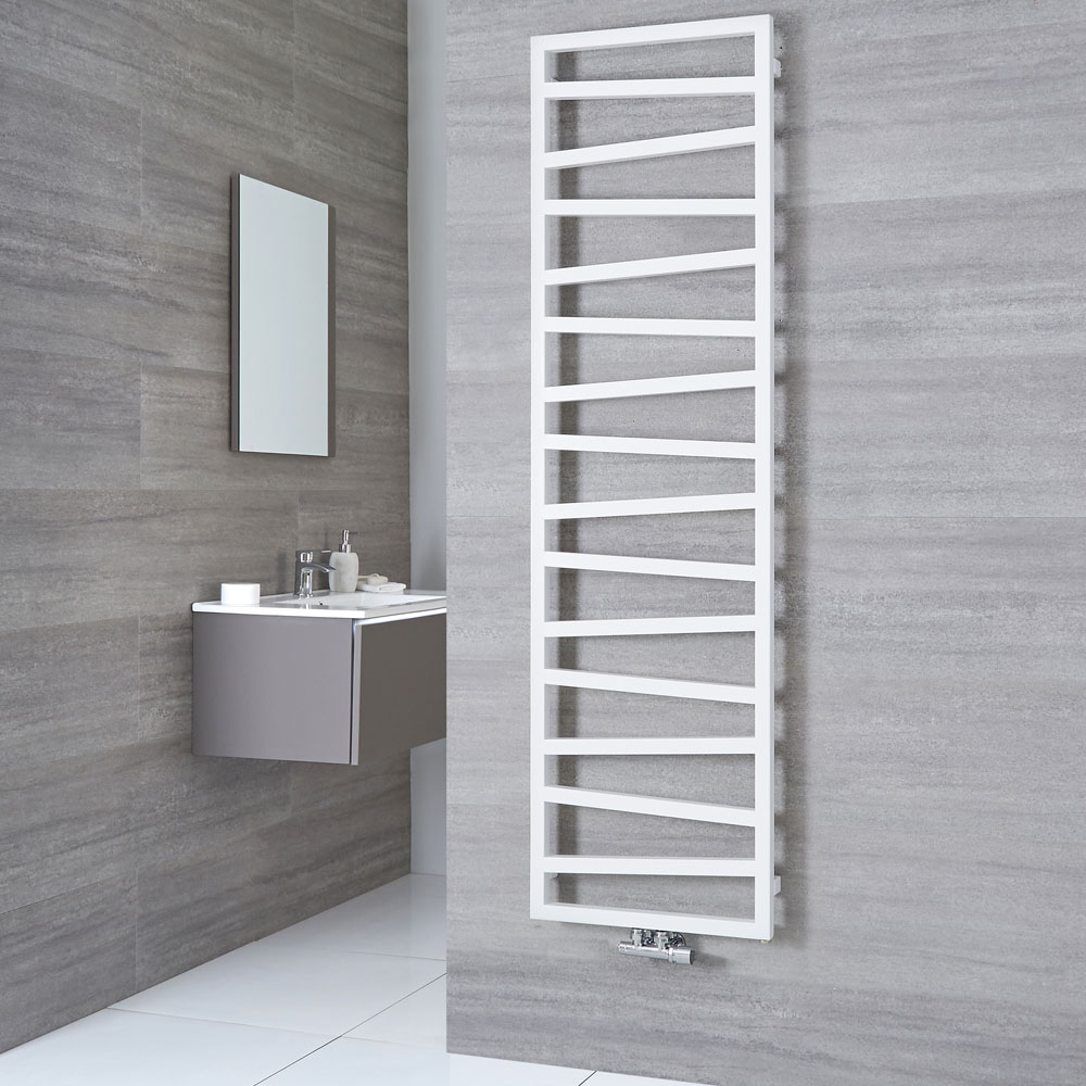 Terma ZigZag - White Vertical Heated Towel Rail - 1780mm x 500mm