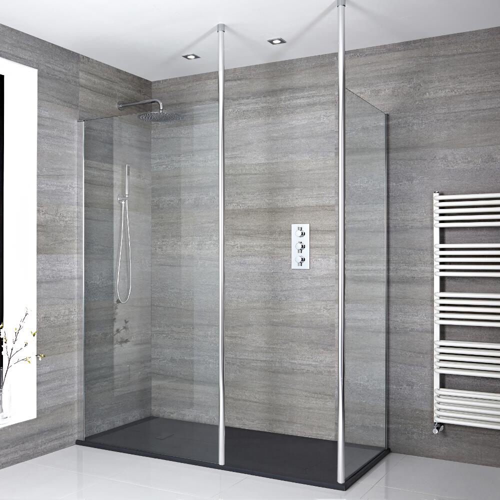 Milano Alto - Walk-In Shower Enclosure with Slate Tray - Choice of Sizes
