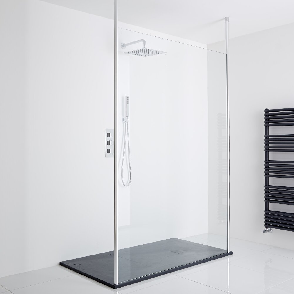 Milano Alto Floating Wet-Room Shower Enclosure (1200 x 900) - Inc. Slate Tray
