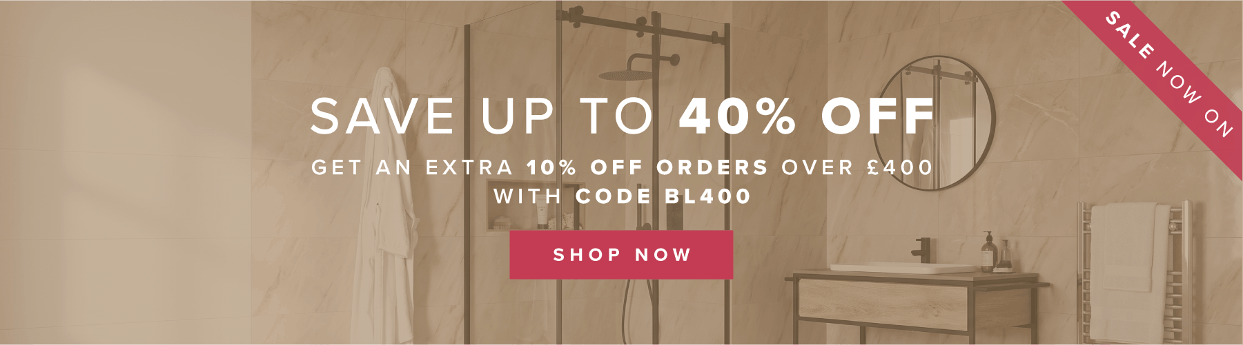 Up to 40% off sale + extra 10% off orders over £400 with code BL400