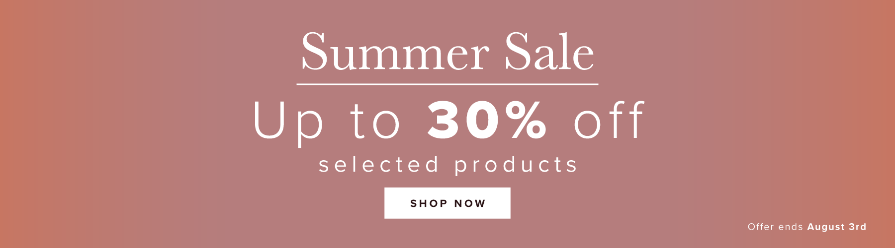 Summer Sale | Enjoy 30% off selected products