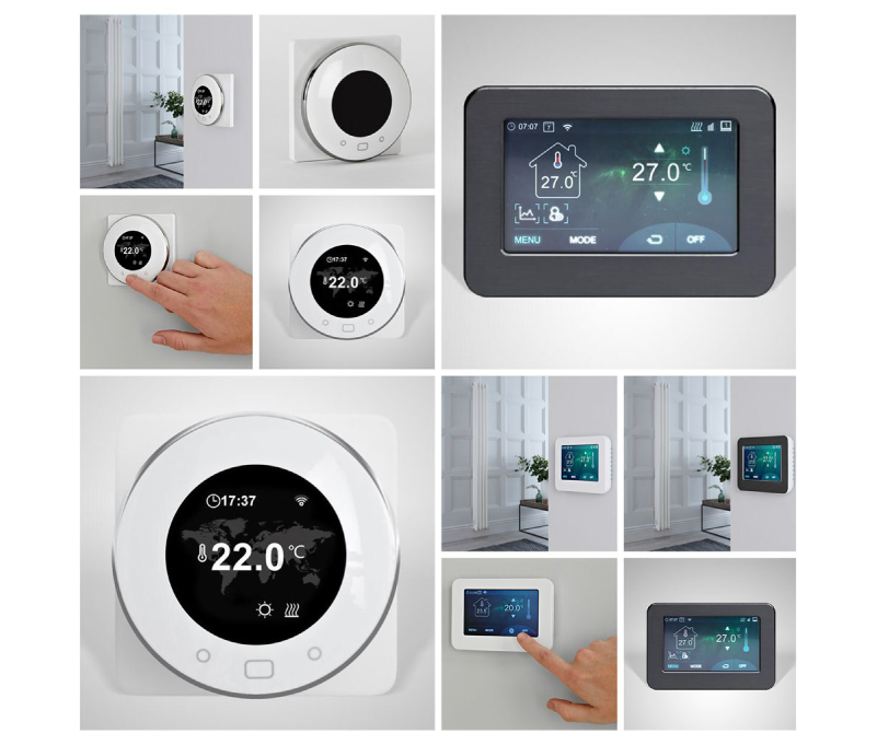 Milano Connect electric heating wi-fi touchscreen thermostat