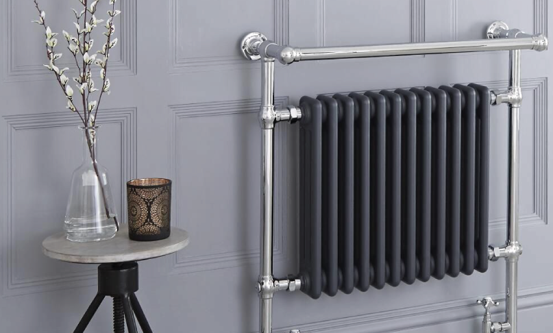 Milano Elizabeth traditional heated towel rail in anthracite 